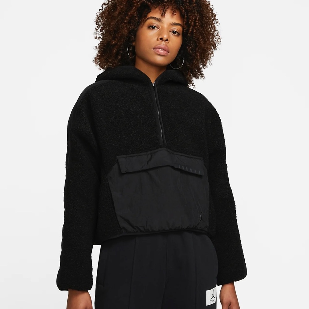 Air Jordan cropped womens Sherpa jacket